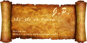 Jójárt Petra névjegykártya