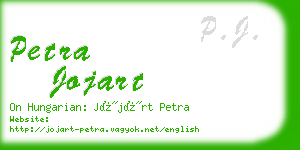 petra jojart business card